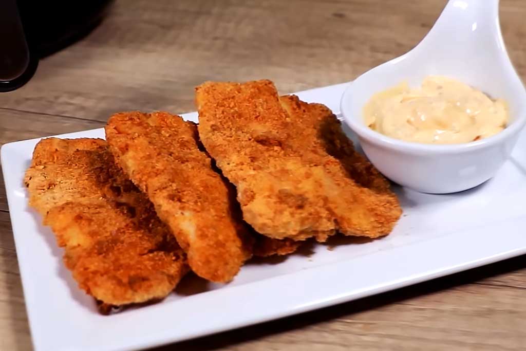 Filé de Peixe Empanado Crocante na AirFryer