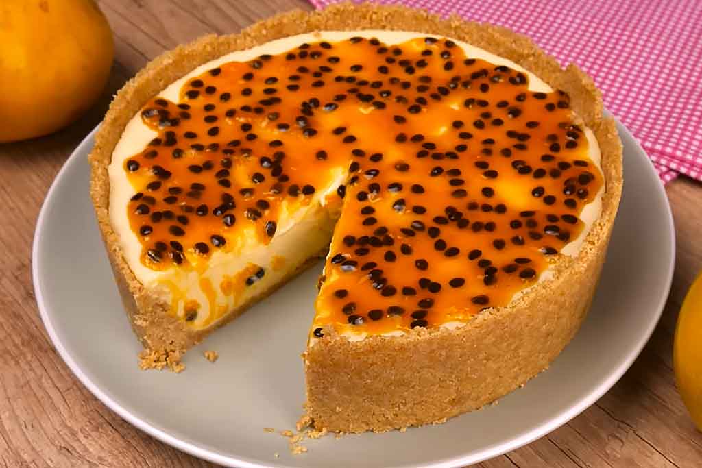 Cheesecake de Maracujá sem Gelatina e sem Forno