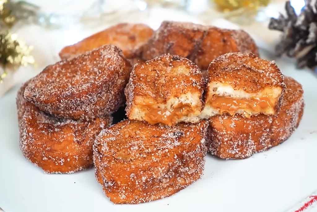 Rabanada Recheada com Doce de Leite