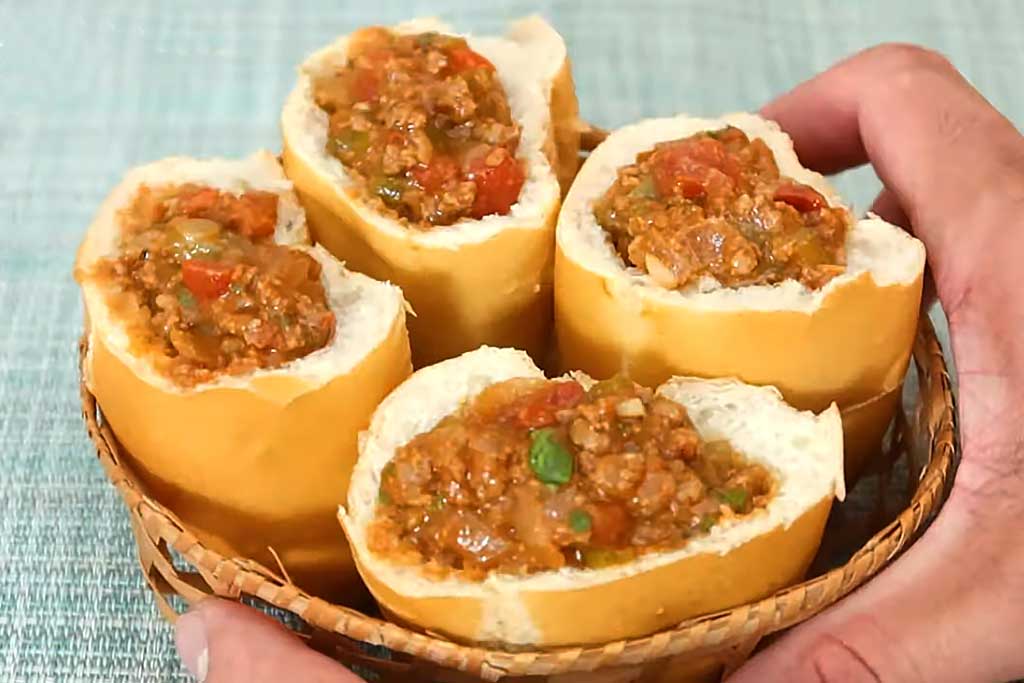 Buraco Quente com Carne Moída