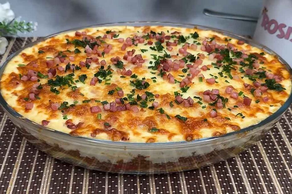 Batata Gratinada com Carne Moída