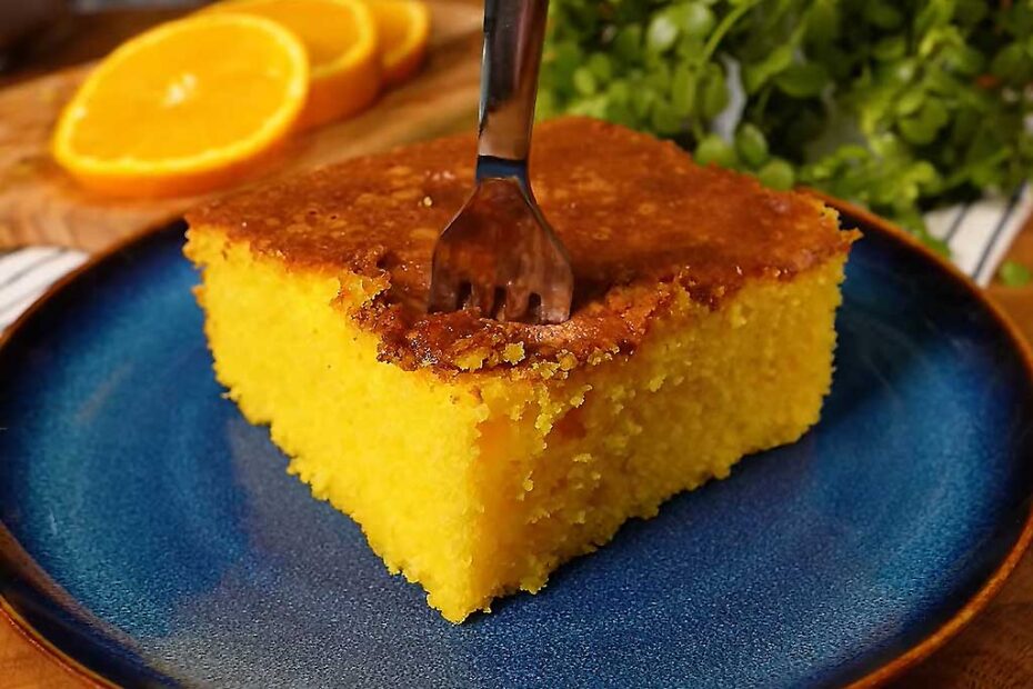 Bolo de Laranja com Fubá