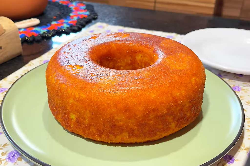 Bolo de Fubá Simples Sem Lactose