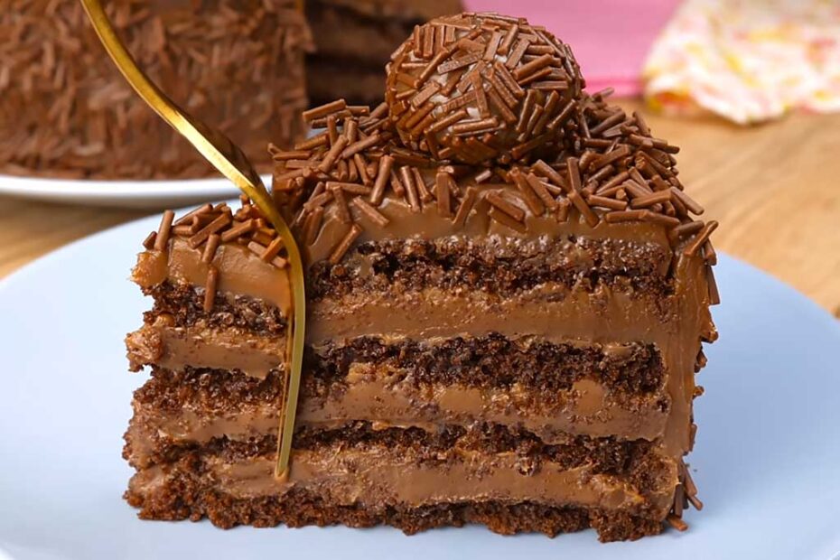 Delicioso Bolo de Brigadeiro