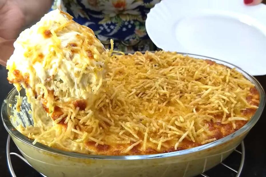Frango Gratinado Cremoso com Milho