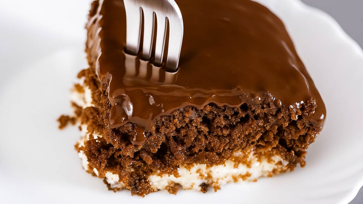 Bolo de Chocolate com Creme de Coco