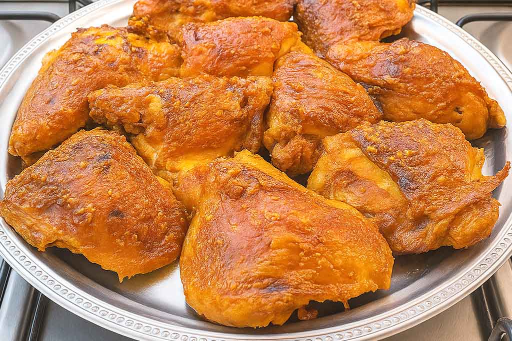 Frango Assado na Maionese Crocante