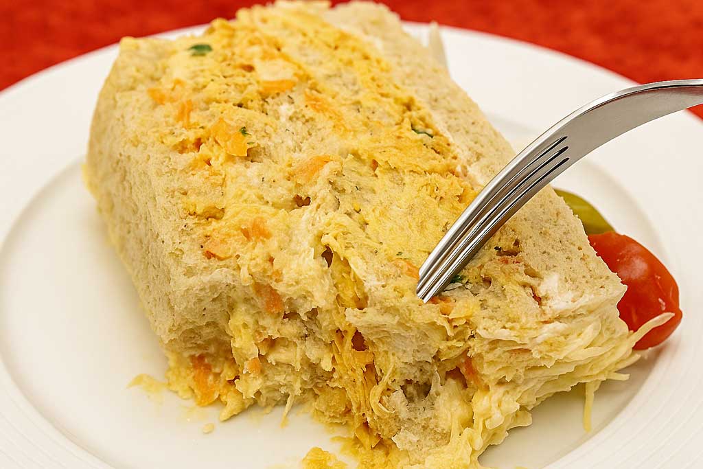 Lanche Frio de Frango com Creme