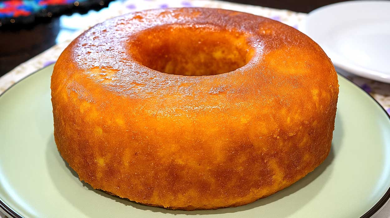Bolo de Fubá com Laranja sem Leite