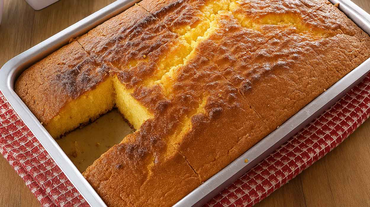 Bolo de Maizena com Fubá Fácil