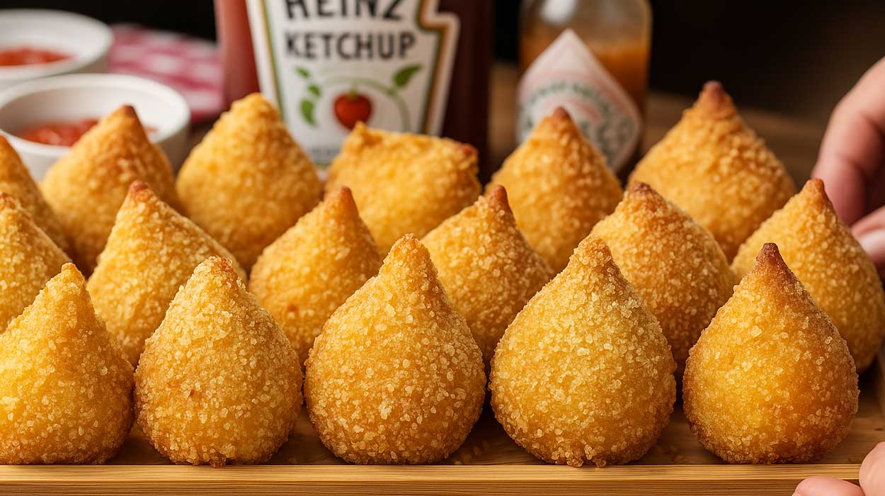 Coxinha de Frango Crocante e Sem Batata
