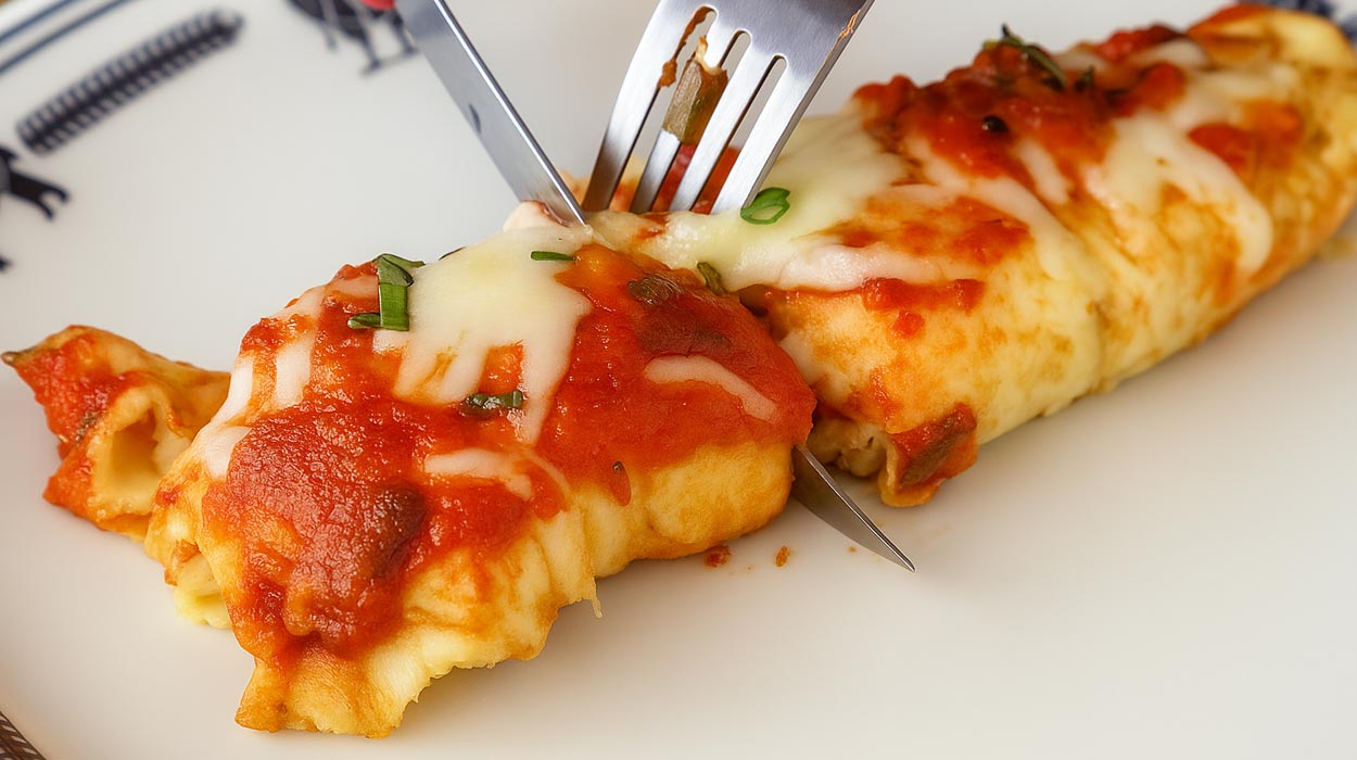 Panqueca com Carne Moída e Queijo