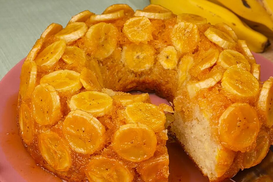 Bolo de Banana Caramelizada