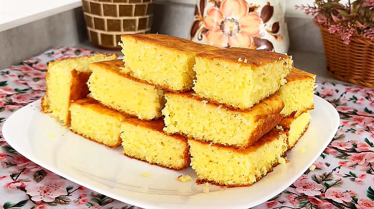 Bolo de Pinhão Simples e Fofinho